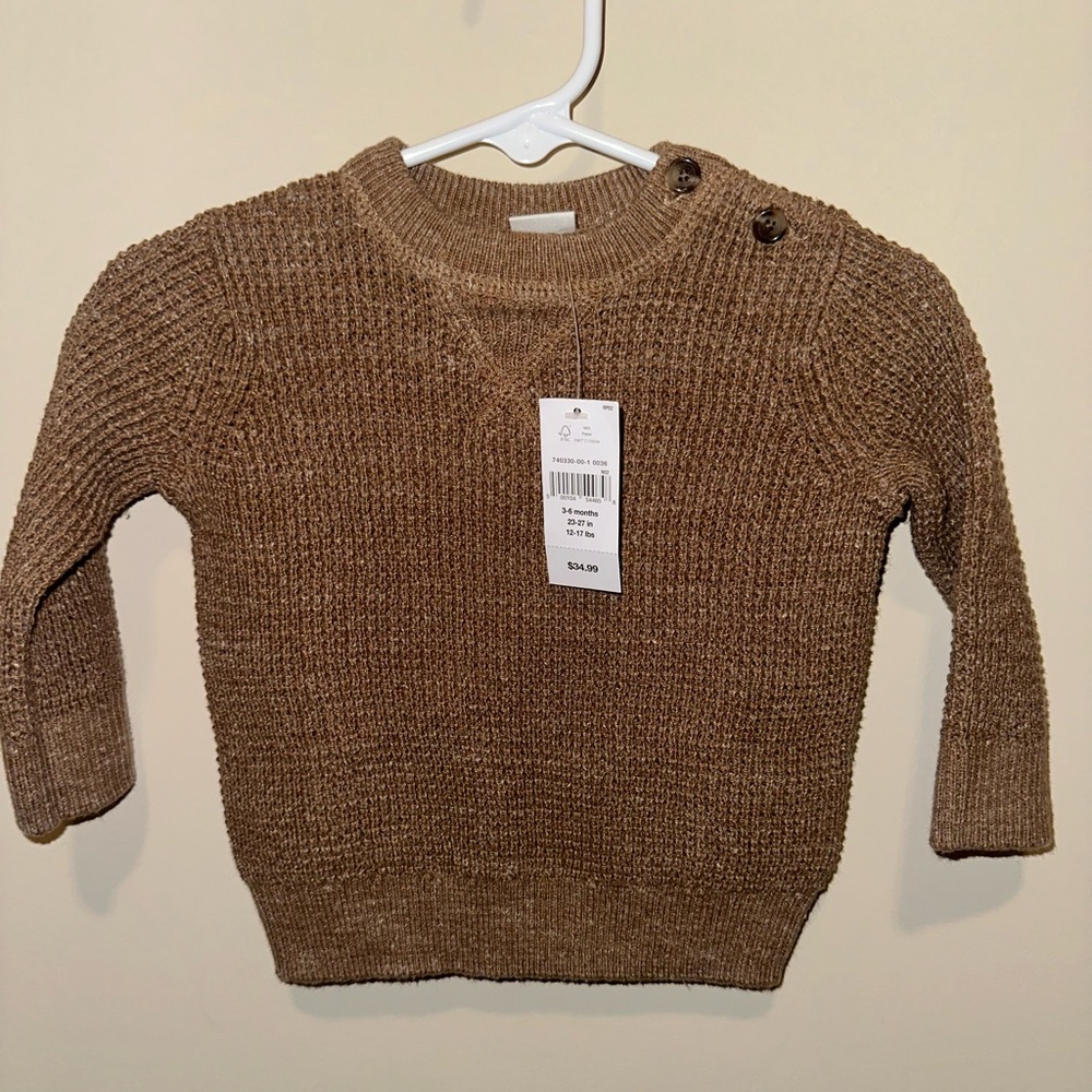 Baby Gap Brown Sweater 3-6 Months